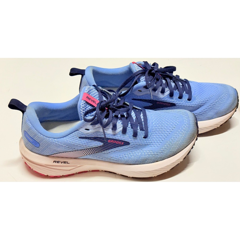 Brooks Revel 6 Womens Running Shoes Blue Pink 1203861B474 Size 8.5 B Medium